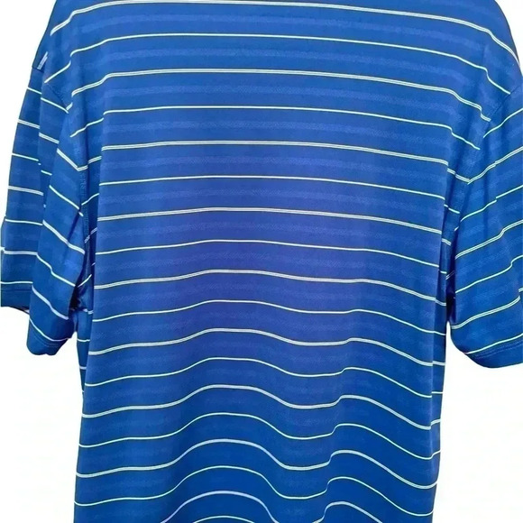 NIKE GOLF DRI FIT blue and white, striped polo size large - Picture 3 of 5